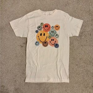 Women’s XS Tultex T-Shirt with Colorful Smiley Faces